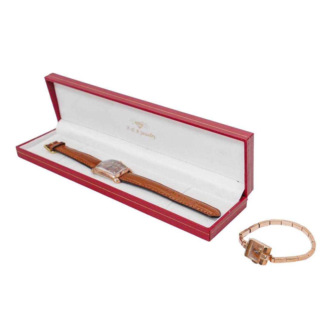 (2 Pc) Rose Gold Tone Vintage Watches (1 of 5)