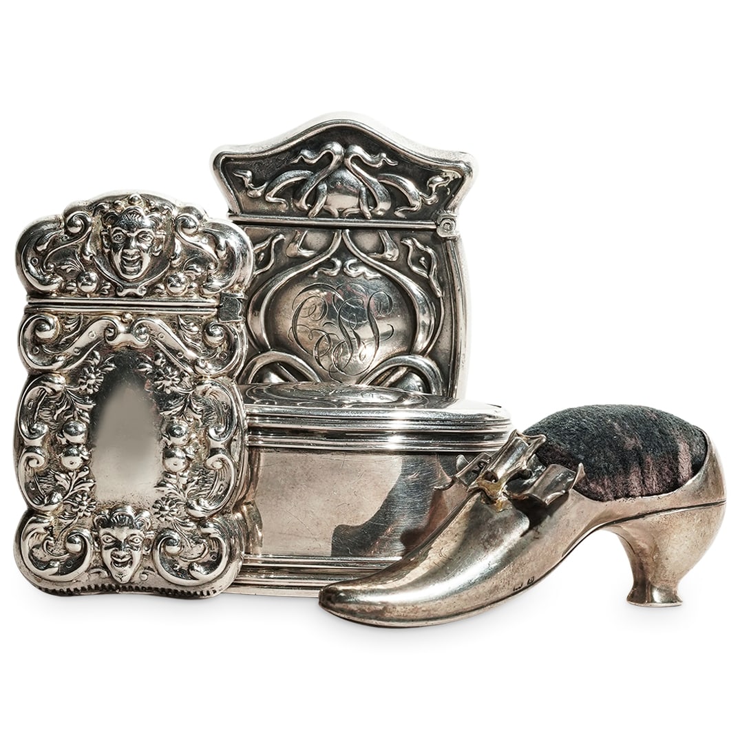 (4 pcs) Antique Sterling Silver Homewares (1 of 9)