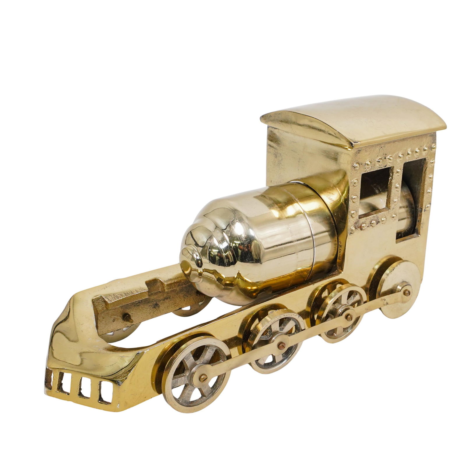 Brass Railroad Train Cocktail Shaker (1 of 6)