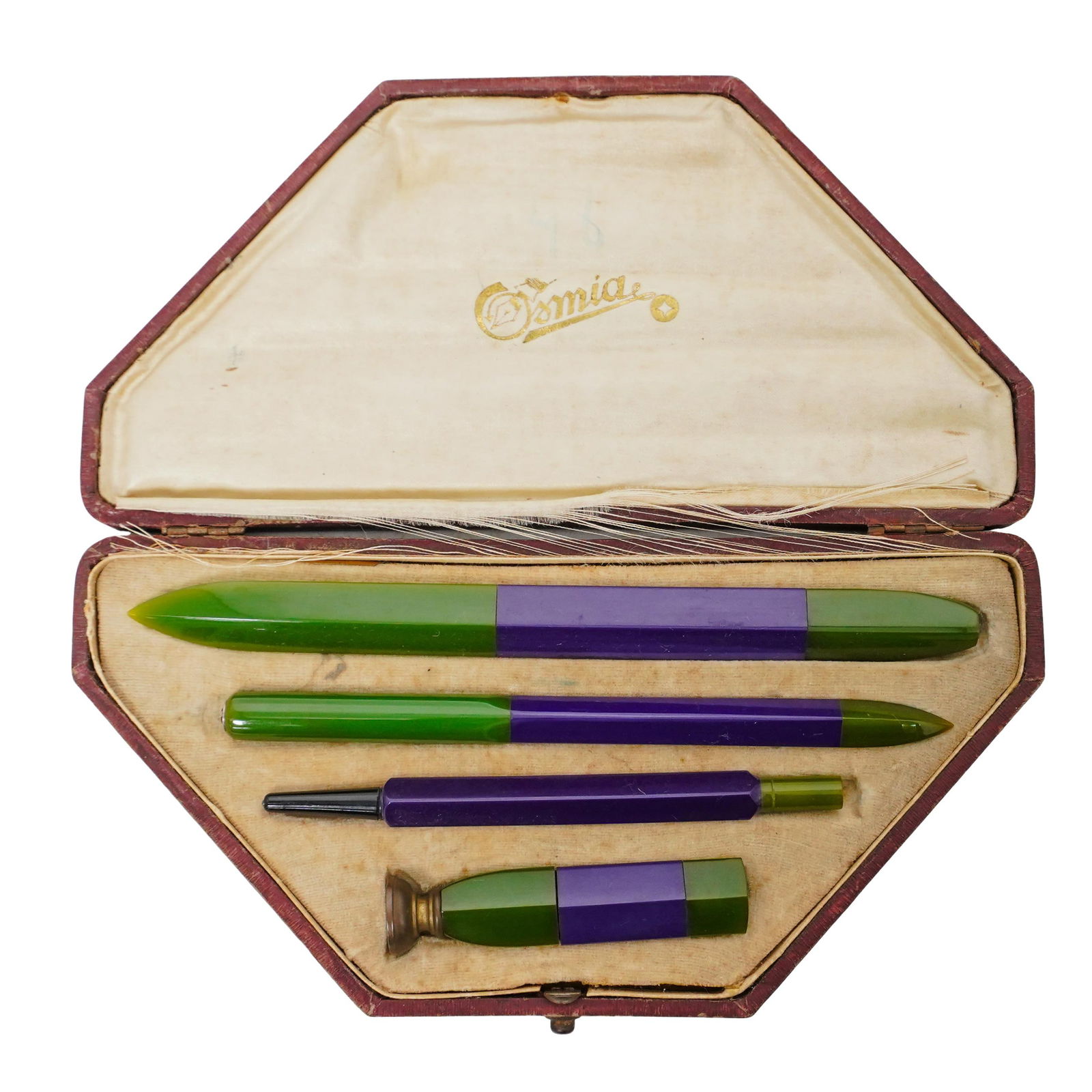Vintage Osmia Bakelite Fountain Pen Set (1 of 6)