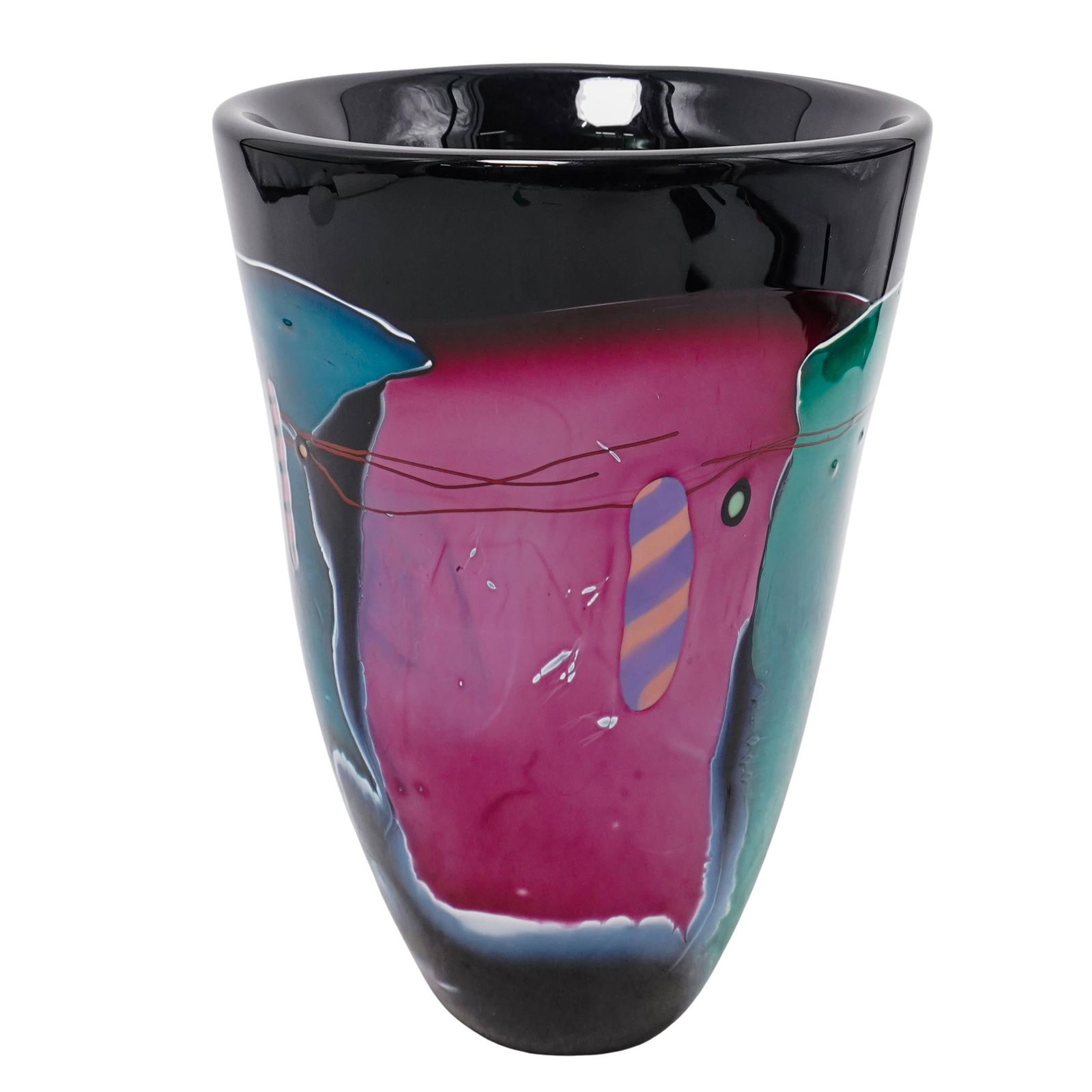 James R. Wilbat Art Glass Vase (1 of 7)