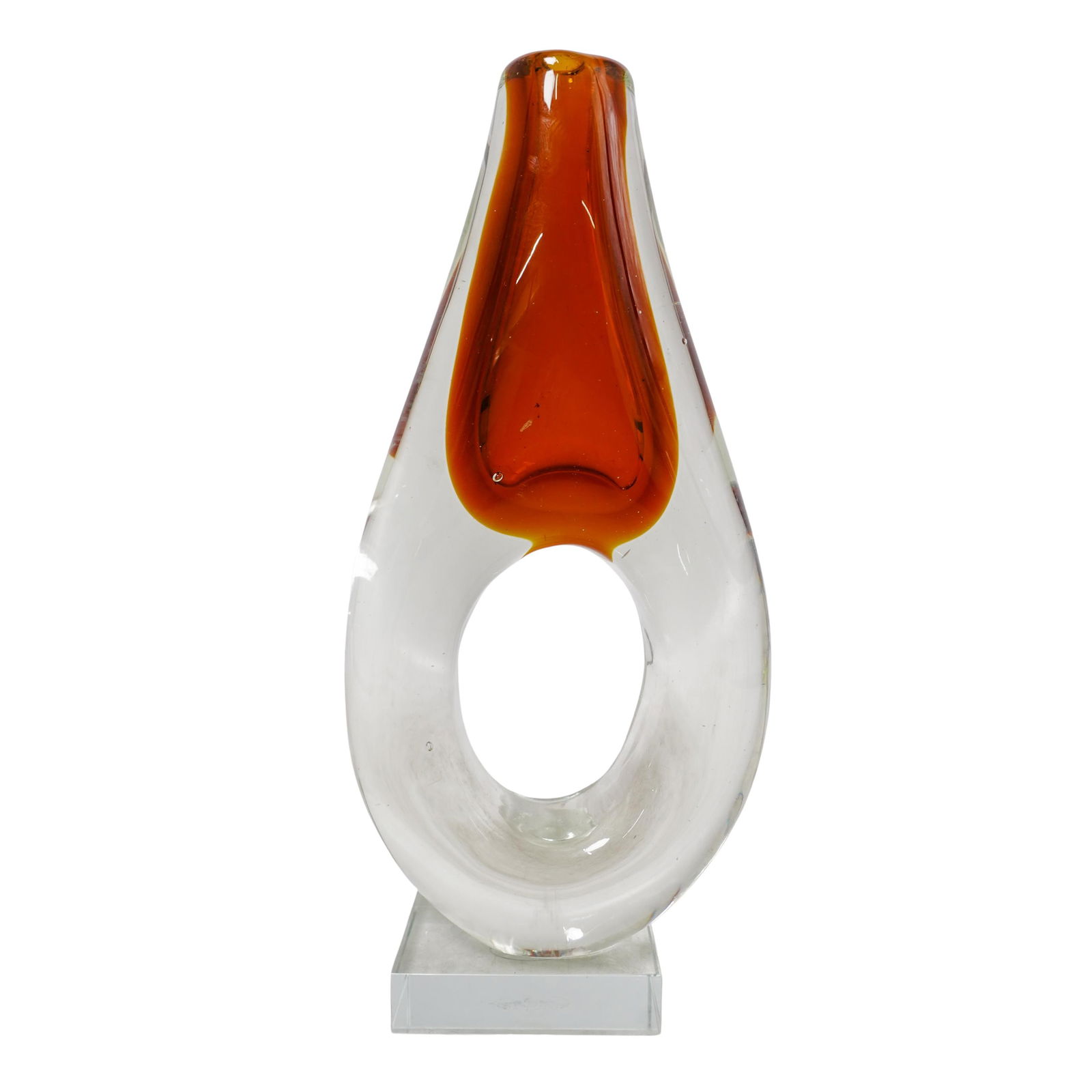 Murano Glass Teardrop Sommerso Bud Vase (1 of 4)