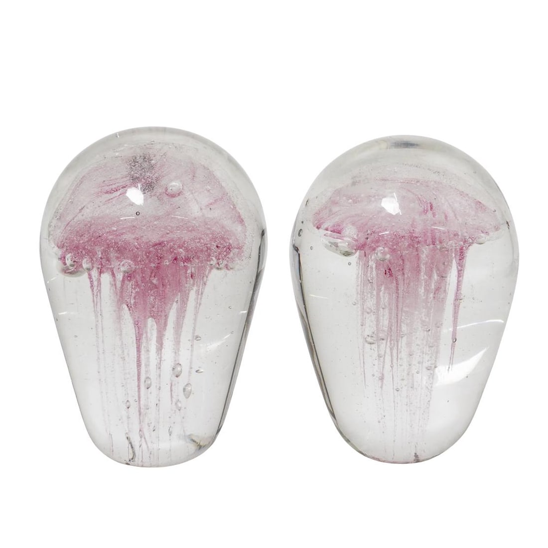 Pair of Glass Jellyfish Paperweights (1 of 5)