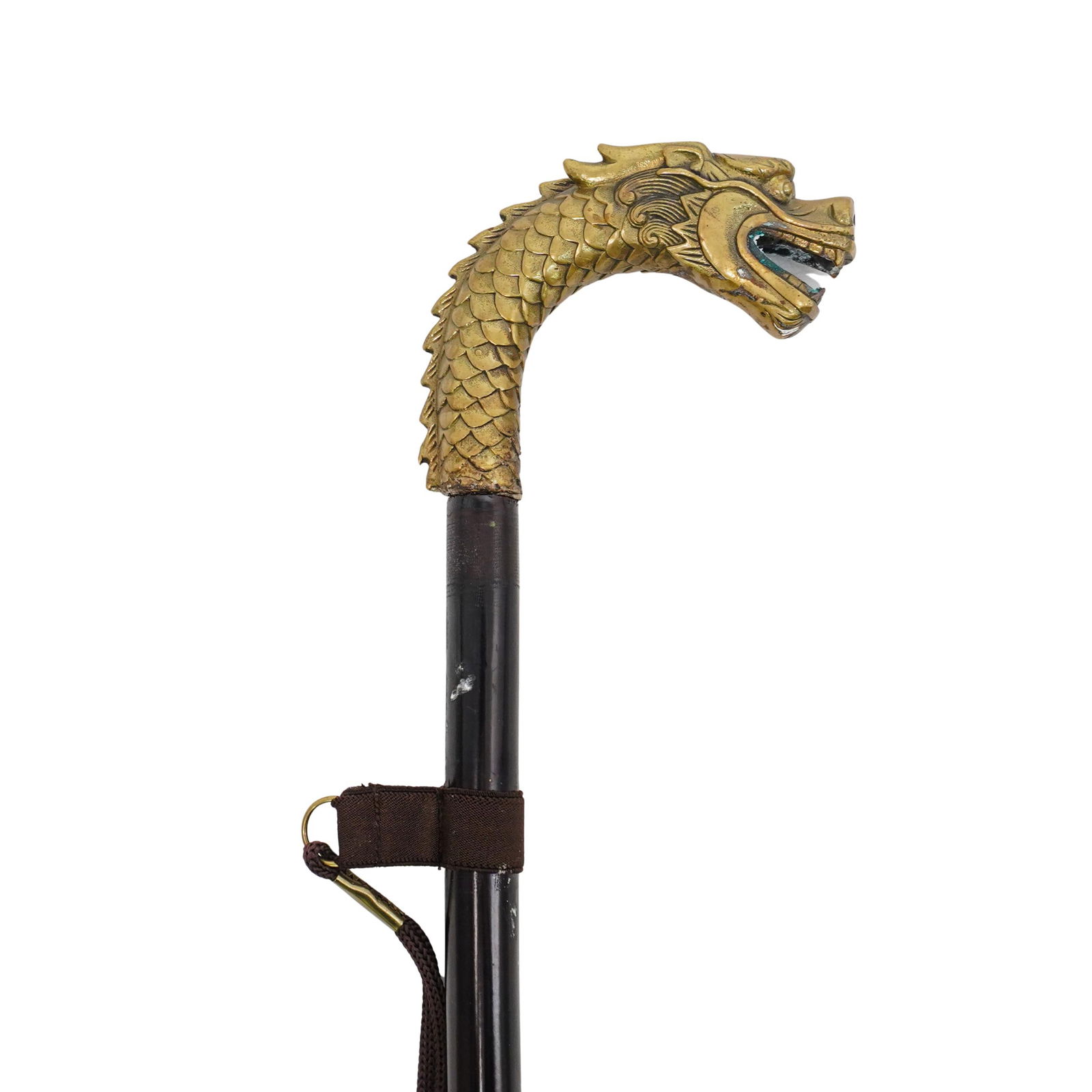 Chinese Brass Dragon Cane (1 of 3)