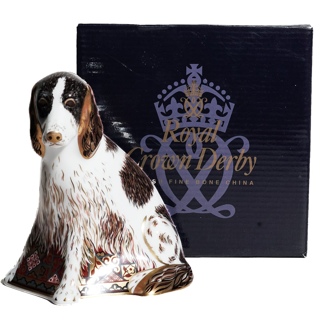 Royal Crown Derby Imari Porcelain "Molly-Dog" Collector Paperweight Figurine (1 of 8)