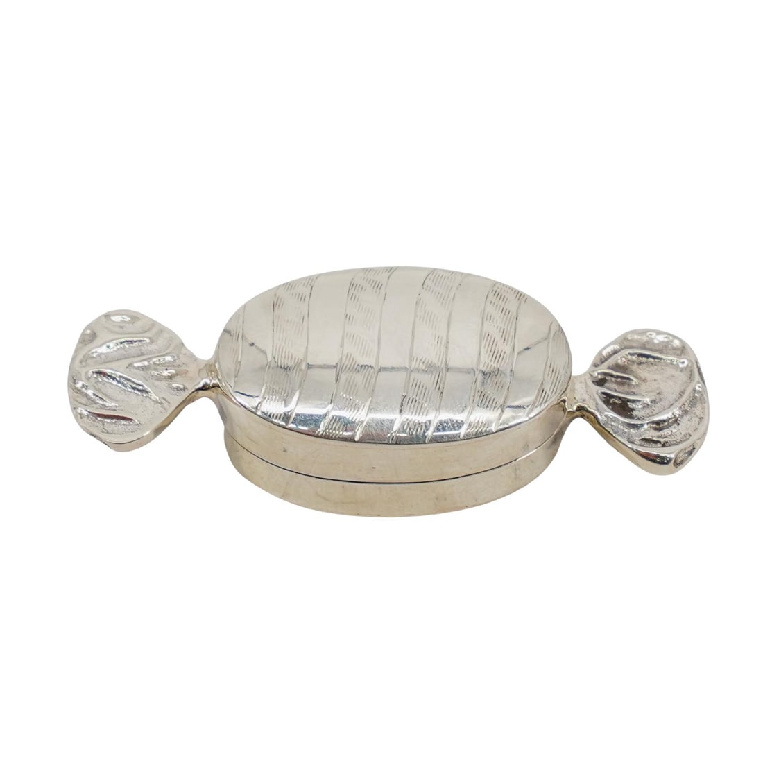 Sterling Silver "Wrapped Candy" Pill Box (1 of 4)