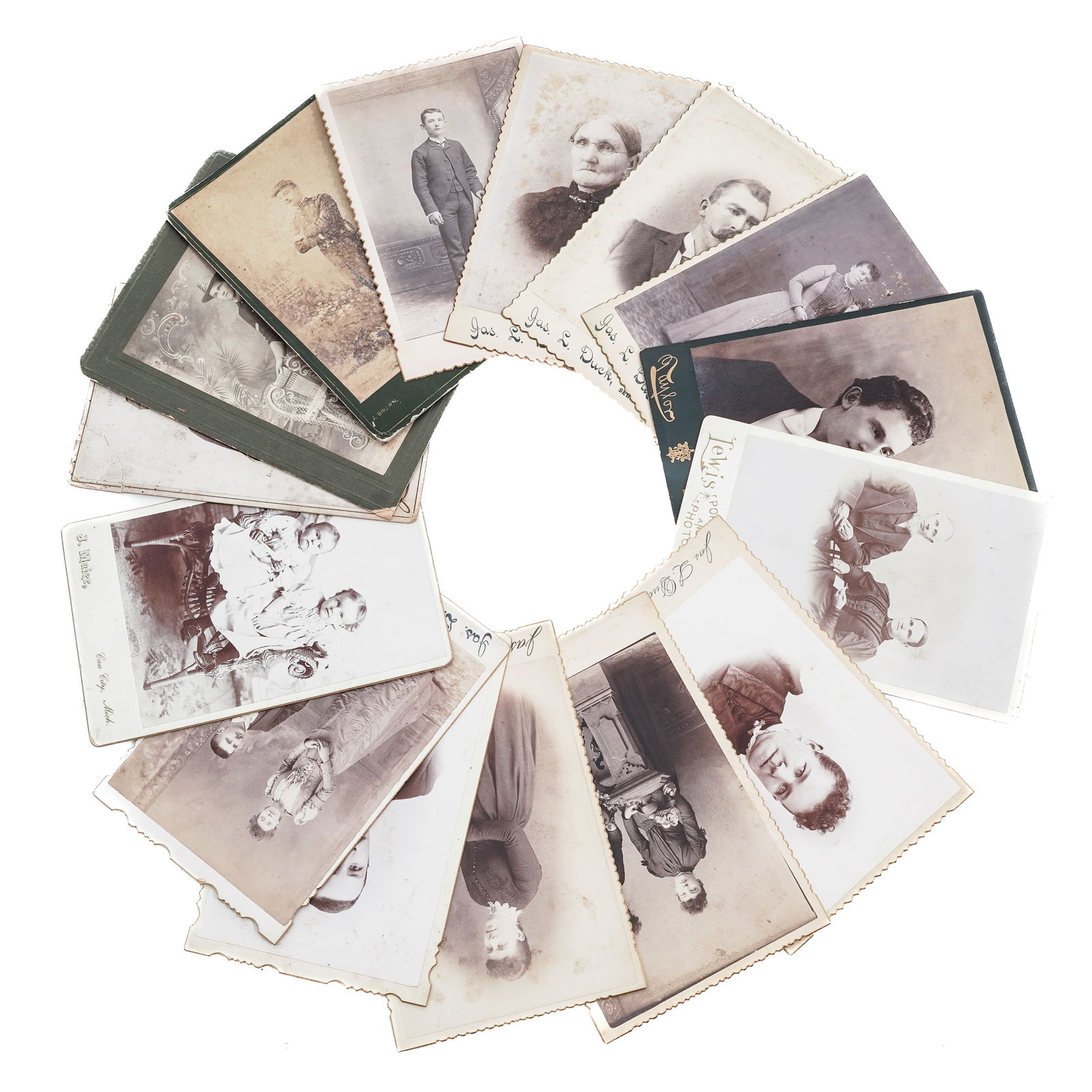 (15 pcs) Antique Civil War Cabinet Cards (1 of 9)