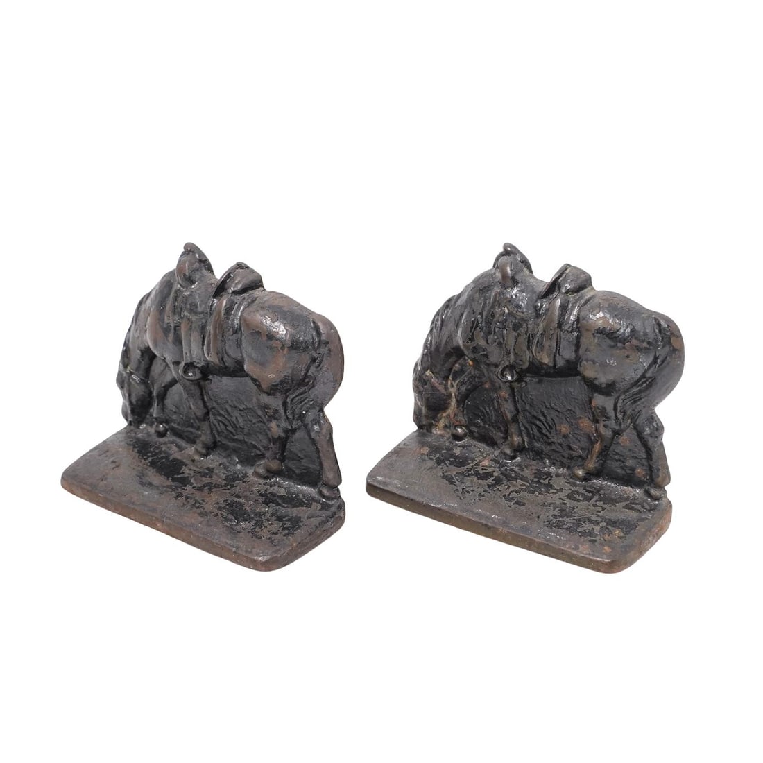 Pair of Antique Cast Iron Horse Bookends (1 of 5)