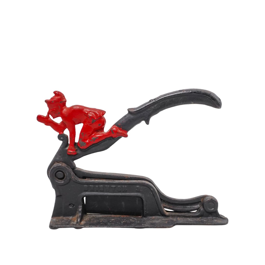 Antique Brighton Red Elf Cast Iron Cigar Cutter (1 of 6)