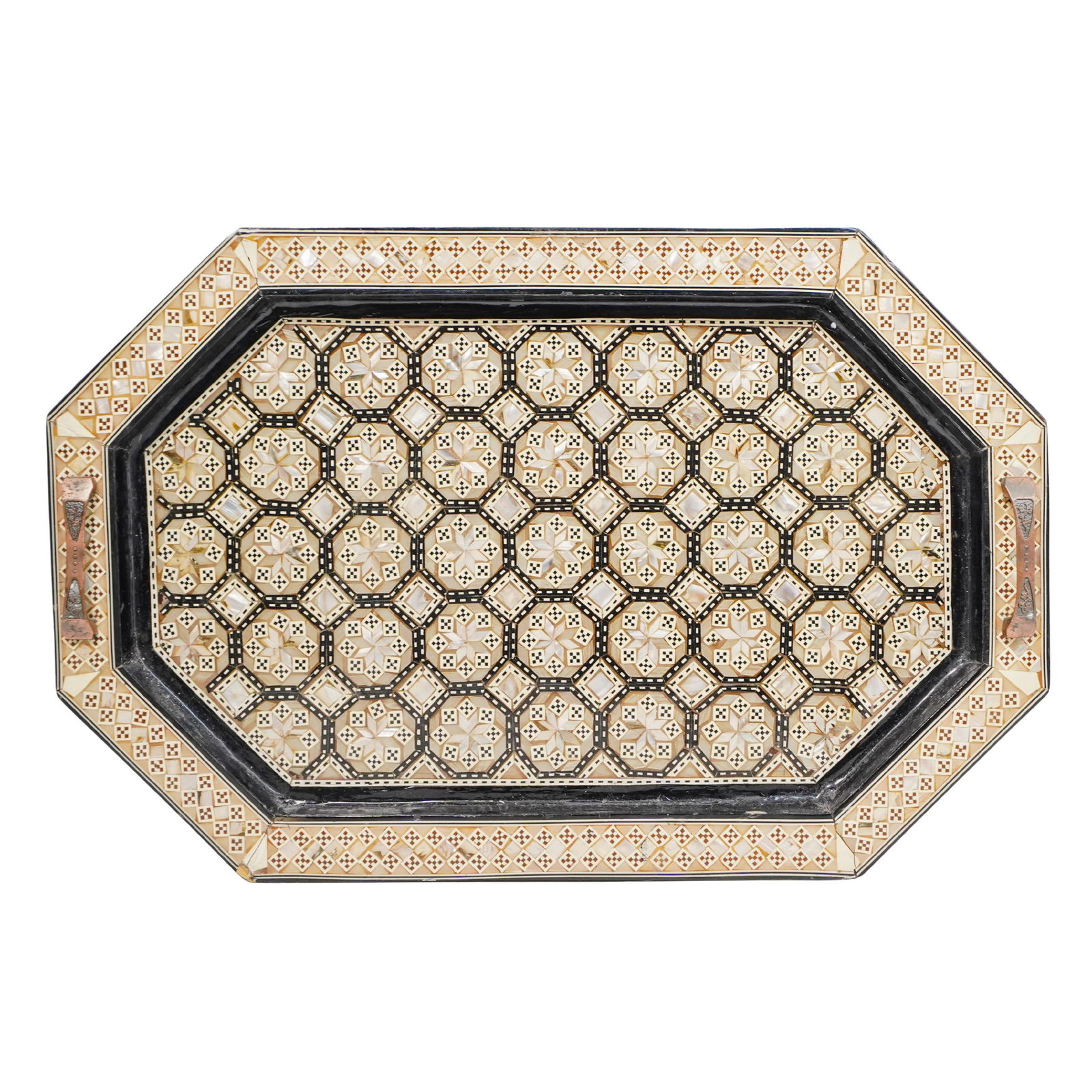 Vintage Syrian Mother of Pearl Inlay Tray (1 of 5)