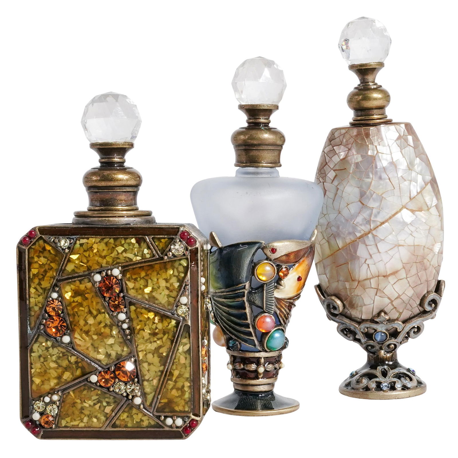 (3 pcs) Ornate Perfume Bottles (1 of 7)