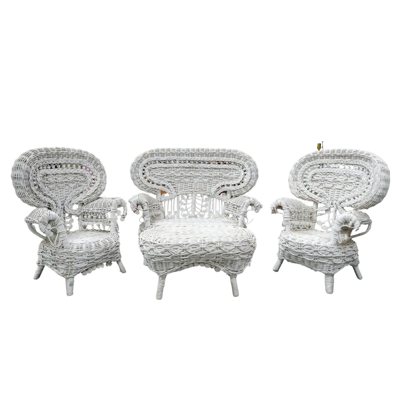(4 Pc) Vintage Wicker Doll Furniture Set (1 of 7)