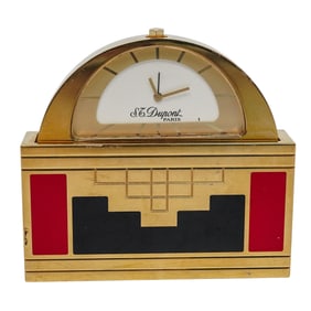 ST Dupont "Art Deco" Laque de Chine Desk Clock