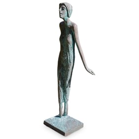 Olbram Zoubek (Czech. 1926-2017) Lifesize Female Figural Bronze Statue (1992)