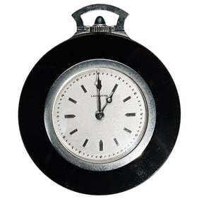 Lacloche Platinum and Onyx Pendant Watch