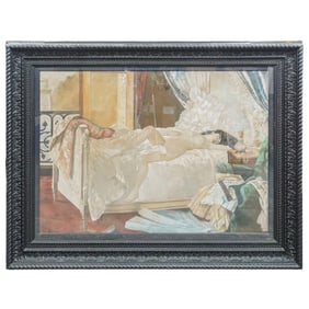 Monumental School of Henri Gervex (1852-1929, French) "Rolla" Pastel Painting