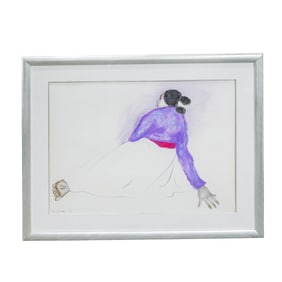 RC Gorman (1931-2005, American) Pastel and Pencil on Paper