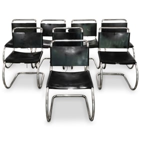 (8Pc) Mies Van Der Rohe Cantilever Chairs