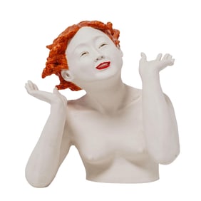 Vivian Wang (Chinese, b. 1945) Ceramic Lady Sculpture