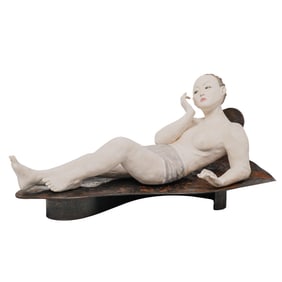 Vivian Wang (Chinese, b. 1945) "Caution" Sculpture