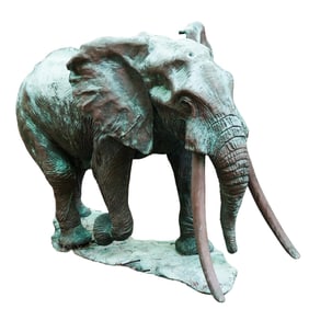 Bronze Elephant Garden Statue