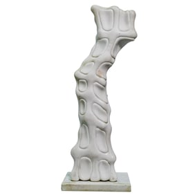 Fine Organic Form Carrera Marble Sculpture
