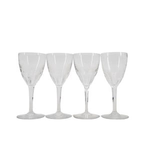 (4 Pc) Baccarat Crystal "Genova" Claret Wine Stemware Set