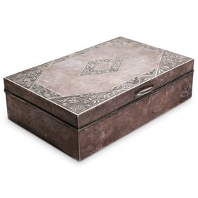 Japanese Miyamoto Silver Cigarette Box