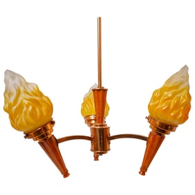 Art Deco Bakelite Torchiere Pendant Light