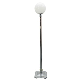 Art Deco Nickel Plated Floor Lamp
