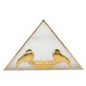 Art Deco Triangular Bird Sconce