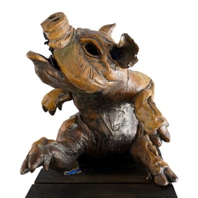 Brian Somerville (21st century, American) ''Revenge Is Best In Snall Doses'' Stoneware Sculpture