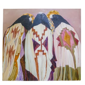 Dolona Roberts (b. 1936, American) "Ceremony" Oil on Canvas