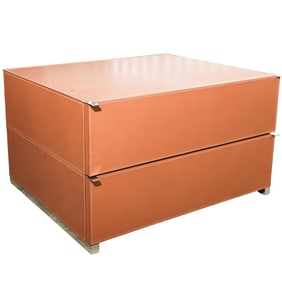 Paola Lenti Italian Leather Wrapped Night Stand