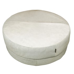 Ivano Redaelli Italian Round Hide Ottoman
