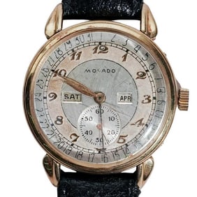 Movado 14k Gold Triple Date Watch