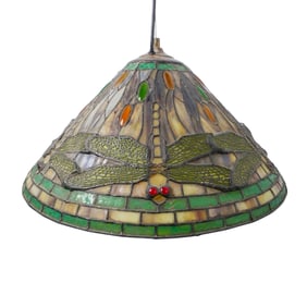 Tiffany Style Dragonfly Stained Glass Ceiling Lamp