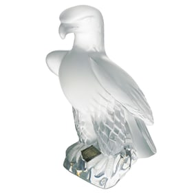 Lalique Crystal "Liberty Eagle" Frosted Eagle Statue