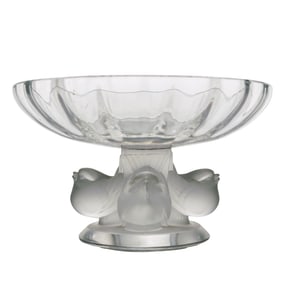 Lalique "Nogent" Crystal Bird Bowl