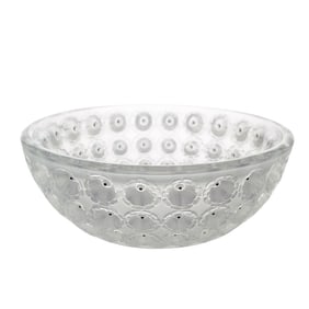 Lalique "Nemours" Crystal Centerpiece Round Bowl