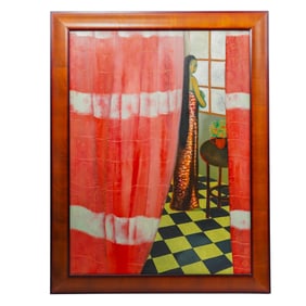 Signed Contemporary Painting on Canvas