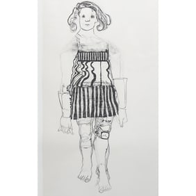 Hannah Van Bart (b. 1963, Dutch) Figural Pencil on Paper