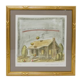 Donald Roller Wilson (b. 1938, American) "Mrs Jenkins' House" Lithograph