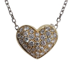 18k Gold and Diamond Heart Necklace