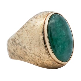 Industria Argentina 18k Gold and Jadeite Ring