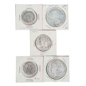 (5 Pc) Antique and Vintage Silver Coins