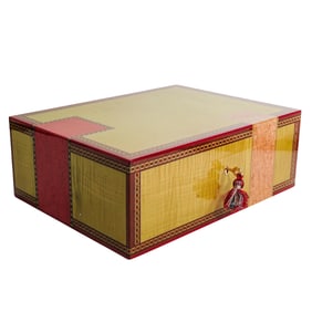 Large Elie Bleu Wooden Lacquered Jewelry Box