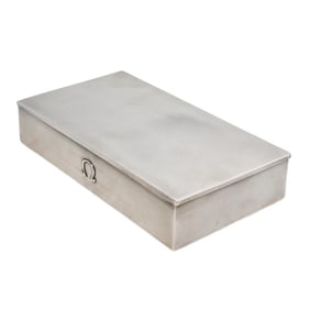 Vintage Omega Sterling Silver Casket Box