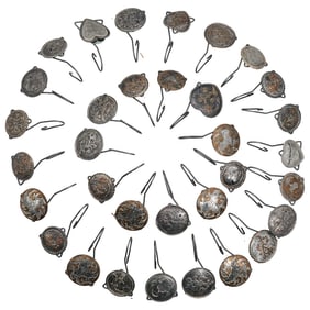 (33 pcs) Set of Silver-Plated Western Equestrian Hooks