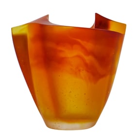 Signed Brian Russell 'Wanganui I Vessel' Art Glass Vase